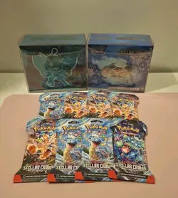 Pokemon TCG: S&V SEALED LOT Twilight Masquerade, Stellar Crown ETB + 8 Boosters - Image 1