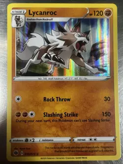 Lycanroc Holographic Rare 030/073 Pokemon TCG Champion's Path NM/M - Image 1
