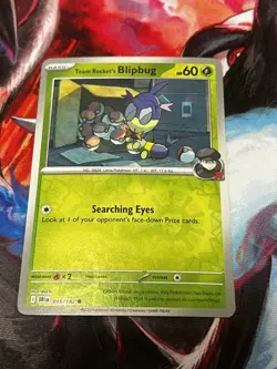 Pokemon TCG Team Rocket’s Blipbug Destined Rivals SV10 015/182 Reverse Holo - Image 1
