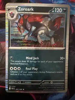 Zoroark 062/086 Holo Rare White Flare Pokemon TCG NM pokeball Pattern - Image 1