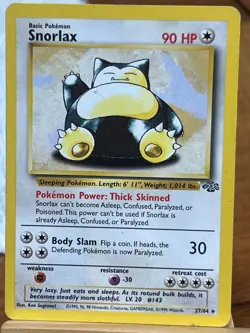 Pokemon TCG Snorlax Jungle Set 27/64 Rare - Image 1