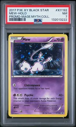 2017 POKEMON XY BLACK STAR PROMO MEW #XY192 HOLO PSA 7 NEAR MINT #132013222 - Image 1