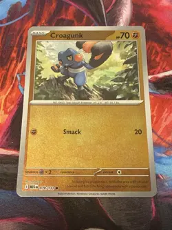 Croagunk 078/132 Me01: Mega Evolution Reverse Holo - Pokemon TCG NM - Image 1