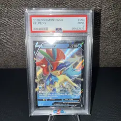2020 POKEMON SWORD & SHIELD #053 KELDEO V PSA 9 - Image 1