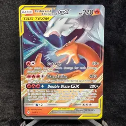 Pokemon Reshiram & Charizard GX 20/214 Unbroken Bonds TCG English Tag Team - Image 1