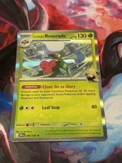 Pokemon TCG Cynthia's Roserade 008/182 SV10: Destined Rivals Rare Holo NM - Image 1