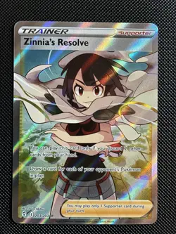 Zinnia's Resolve Full Art Ultra Rare SWSH07: Evolving Skies 203/203 Pokemon TCG - Image 1