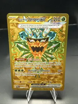 Pokemon TCG Teal Mask Ogerpon ex 221/167 Sv06 Hyper Rare Full Art Holo NM - Image 2