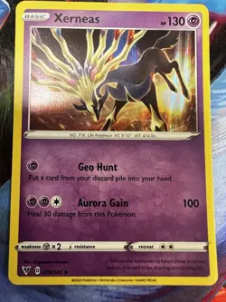 TCG Pokemon Xerneas 78/185 Holo Rare NM 0919#53 - Image 1