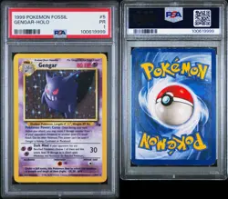 PSA 1 Gengar 5/62 Fossil Holo Pokemon Slab - Image 3