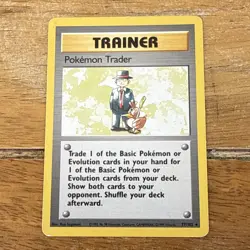 Pokemon TCG Base Set Rare Trainer Pokemon Trader 77/102 - Image 1