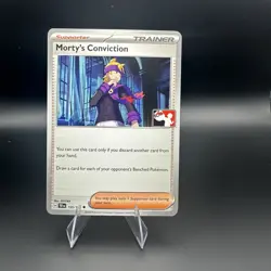 Play! Pokemon Prize Pack 6 Temporal Forces 155/162 Morty's Conviction NM - Image 1