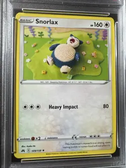 NEAR MINT SNORLAX 109/159 CROWN ZENITH 2023 POKEMON TCG PSA Graded USA Shipping - Image 1