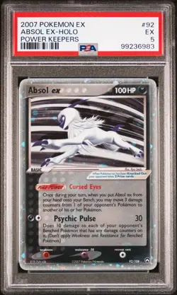 PSA 5 Absol ex 92/108 Power Keepers Holo Pokemon Slab - Image 1