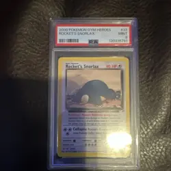 Pokemon TCG Rocket's Snorlax Rare Gym Heroes 033/132 PSA 9 2000 Card - Image 1