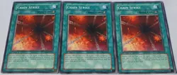 Yugioh 3x Chain Strike CDIP-EN043 Common 1st Edition Near Mint Playset Burn - Image 2