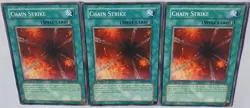 Yugioh 3x Chain Strike CDIP-EN043 Common 1st Edition Near Mint Playset Burn - Image 4