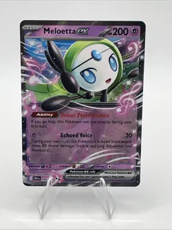 Pokemon TCG Meloetta Ex Black Bolt Holo 044/086 Double Rare - Image 1