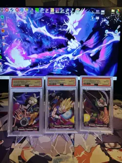 PSA 10 2008 Morinaga Japanese Wafer Dragon Ball X One Piece Vegeta Zoro Brook - Image 1