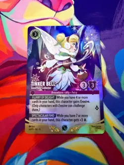 Tinker Bell Snowflake Collector Lorcana Top 8 Set Champ Foil Promo Winterspell - Image 2