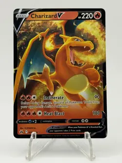 CHARIZARD V 2023 Pokemon Full Art Sword & Shield Crown Zenith #018/159-NM - Image 1