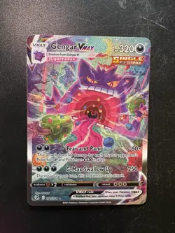 Pokemon TCG Gengar VMAX 271/264 Fusion Strike Secret Rare Holo Alt Art - Image 1