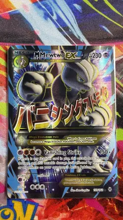 Pokemon M Mewtwo EX 159/162 Breakthrough Ultra Rare Holo Full Art 230 HP - Image 1