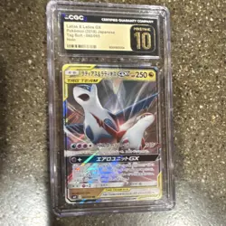 Pokemon Latias & Latios GX 060/095 Sm9 Tag Bolt Double Rare Holo Japanese CGC 10 - Image 1
