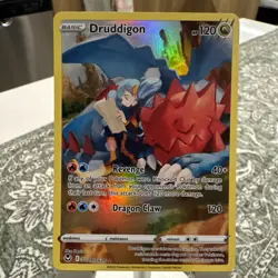 2022 Pokemon SWSH #TG09 FA Druddigon Silver Tempest Mint - Image 1