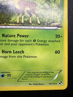 Sawsbuck 14/114 Black & White Regular Rare LP Pokemon TCG - Image 5