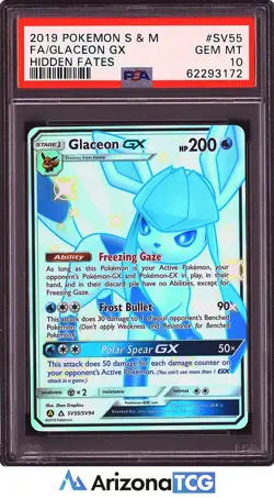 Pokemon 2019 Shiny Glaceon GX SV55 Shiny Vault Hidden Fates GEM MINT PSA 10 - Image 1
