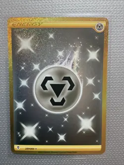 Pokemon TCG Metal Energy 237/203 Evolving Skies Full Art Secret Rare Gold Holo - Image 1