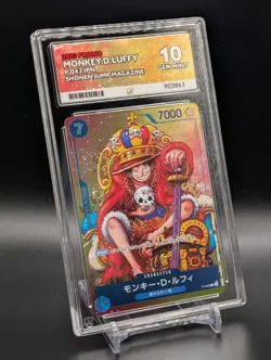 Monkey D Luffy - P-043 PROMO SHONEN JUMP MAGAZINE ONE PIECE CCG ACE GRADING 10 - Image 5