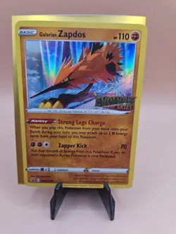 2021 Pokemon SWSH Galarian Zapdos Evolving Skies Stamped SWSH124 Holo Promo - Image 1