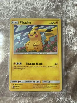 Pikachu SM206 Sun & Moon Ultra Rare Holo Promo Pokemon Card NM - Image 1