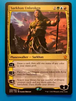 MTG 1x Sarkhan Unbroken # 230 Dragons of Tarkir Magic the Gathering Card x1 NM - Image 1