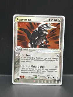 Pokemon TCG Aggron EX Sandstorm Holo Rare Card 95/100 - Image 1