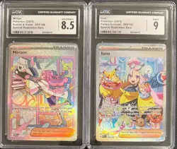 CGC 9 IONO 269 PALDEA EVOLVED CGC 8.5 MIRIAM 251 TRAINER SCARLET VIOLET POKEMON - Image 1