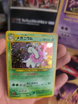Pokemon Karte Card Meganium Neo Genesis File Promo Holo Wotc japanese NM Swirl - Image 4