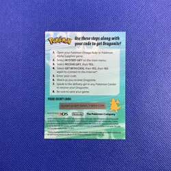 Pokemon DRAGONITE Code Card (Expired) 2015 Nintendo Event Exclusive Promo! - Image 2