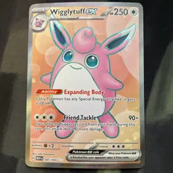 Wigglytuff ex 187/165 Sv: Scarlet & Violet 151 Holo Pokemon Card Full Art - Image 1