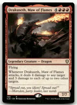 Drakuseth, Maw of Flames #790 (NM) Baldur's Gate CLB Magic MTG - Image 1