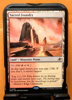 Mtg TCG EoE Edge Of Eternities Sacred Foundry 256 Regular Dual Land Shock Land - Image 1