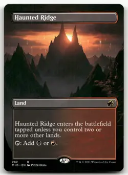 Haunted Ridge (Borderless) #282 (NM) Midnight Hunt MID Magic MTG - Image 1