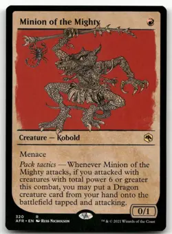 Minion of the Mighty (Showcase) #320 (NM) Forgotten Realms AFR Magic MTG - Image 1