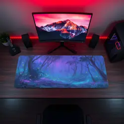 MTG Playmat - Mystic Bioluminescent Forest MTG Playmat Enchanted Twilight Woods - Image 5