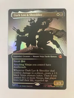 MTG TMNT Dark Leo & Shredder (Borderless) Foil #220 - Image 1