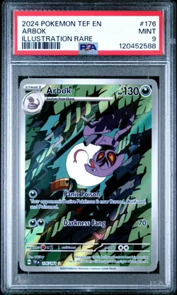 2024 POKEMON TEF EN-TEMPORAL FORCES ILLUSTRATION RARE #176 ARBOK PSA 9 - Image 1
