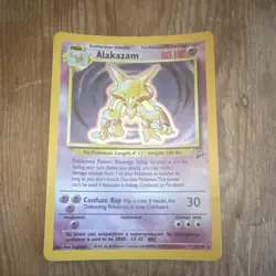Pokemon TCG Alakazam Base Set 2 Holo Rare 1/130 80 HP English Ken Sugimori - Image 1
