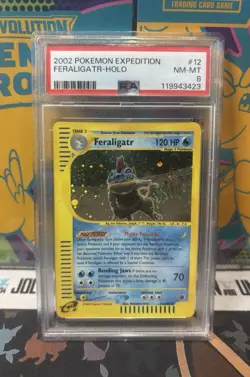 PSA 8 Feraligatr & PSA 8 Typhlosion #12 #28 Expedition 2002 Pokemon Holo Rare - Image 1